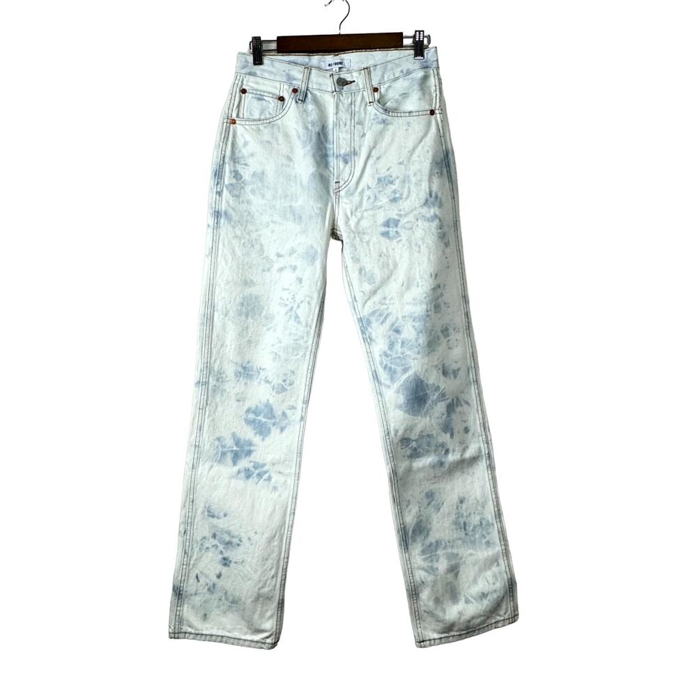 Re/Done Sunbleach 90's Acid Wash Straight-Leg Jeans NWT Size 26 - Picture 2 of 9